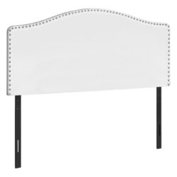 Queen Size, Bed Headboard Only, Upholstered, Transitional - White