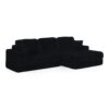 Modern Minimalist Style L Shape Modular Sectional Sofa - Black - Image 15