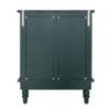 Hollow Carved 3 Drawer Dresser With Metal Handles, Storage Chest For Living Room Or Bedroom - Blackish Green - Image 8