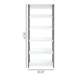 Fiona - Modern Walk In Closet With 5 Shelves And Metal - White