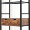 Dog Feeding Station, 3 Height Adjustable Raised Dog Bowls, Dog Feeder Station For Large Medium Dogs Cats, Dog Storage With Shelves - Black / Dark Brown - Image 6