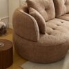 Modular Sofa, Durable Fabric, Solid Wood Frame, High Density Sponge Padding, Seating For 4 - Camel - Image 11