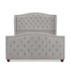 Marcella - Queen Upholstered Shelter Headboard Bed Set - Silver Gray - Image 2
