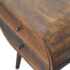 Large Circular Bedside Table - Brown - Image 5