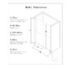 Aluminum Frame Double Double Soft Close Shower Door, 1 / 4" Tempered Glass And Dual 304 Stainless Steel Handles - Black - Image 2
