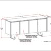 Lowry - Large 4 Door Sideboard Buffet - Distressed Charcoal Brown - Image 9