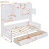 Twin Size Daybed With 2 Drawers And All In One Cabinet And Shelf - White - Image 13