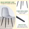 (Set of 4) Fabric Back And Metal Combined Spoon Chairs Perfectly Matching Minimalist And Scandinavian Style Homes - Gray / Black - Image 7