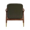 Accent Chair With Cushioned Seat, Brass Tipped Legs - Cognac Brown - Image 10