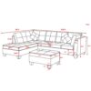 3 Piece Sofa With Left Chaise Lounge And Storage Ottoman, 2 Throw Pillows - Black - Image 13