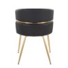 Cinch - Glam / Art Deco Dining Chair (Set of 2) - Gold / Black - Image 5