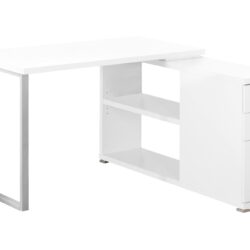 Computer Desk, Home Office, Corner, Left, Right Set - Up, Storage Drawers, L Shape, Laptop, Contemporary & Modern - White