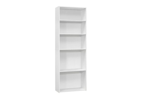 Bookshelf, Bookcase, 6 Tier, For Office, Transitional - White