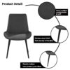Modern Dining Chair Living Room Metal Leg Dining Chair (Set of 2) - Black / Gray - Image 9