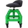 Pneumatic 360 Degree Swivel Stool, Mechanics Rolling Creeper Seat, Heavy Duty Rolling Mechanics Stool, Shop Stool With Casters - Green - Image 5