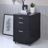 Coleen - High Gloss Cabinet - Black / Chrome - Image 5