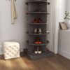 360 Rotating Shoe Cabinet 6 Layers - Gray - Image 6