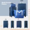 2 Piece Luggage Set With Bags Expanable Spinner Wheels ABS Lightweight Suitcase With Tsa Lock 20" / 24" - Blue - Image 3