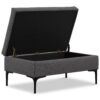 Rebecca - Rectangular Coffee Table Storage Ottoman With Lift Up Lid - Gray - Image 3