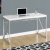 Computer Desk For Home Office, Laptop, Glossy Contemporary & Modern - White - Image 3