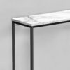 Accent Console Table For Entryway, Contemporary And Modern - White Marble - Image 2
