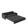 Queen Pull Out Sofa Bed, 3 In 1 Convertible Sleeper Sofa With Side Storage Multifunctional Velvet Loveseat Bed For Living Room - Gray - Image 10