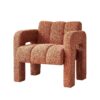 31.10" Wide Boucle Upholstered Accent Chair - Orange - Image 2