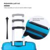 Hardshell Suitcase Spinner Wheels Pp Luggage Sets Lightweight Suitcase With Tsa Lock, 3 Piece Set (20/24/28) - Light Blue - Image 6