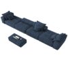 Modern Oversized Modular Sectional Sofa, Sparkling Chenille Soft Cushion Sofa With 6 Pillows, 6 Pieces Diy Combination Tufted Sofa, No Assembly Required - Blue - Image 19