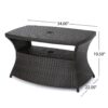 Berkeley - Chaise Lounge Side Table Outdoor Polyethylene Wicker - Brown Multi - Image 3