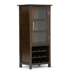 Avalon - High Storage Wine Rack Cabinet - Dark Tobacco Brown