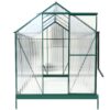 6.3'x8.2'x7' Polycarbonate Greenhouse, Heavy Duty Outdoor Aluminum Walk-In Green House Kit With Rain Gutter, Vent And Door For Backyard Garden - Green - Image 21