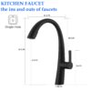 High Arc Stainless Steel Pull Out Kitchen Faucet With Dual Modes And 360 Degree Rotation - Matte Black - Image 3