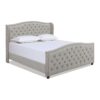 Marcella - King Upholstered Shelter Headboard Bed Set - Silver Gray - Image 4