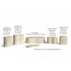Marble Bathroom Accessories Set, Genuine Marble, Real Stone, 6 Piece Set - Beige / Gold - Image 2