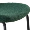 Boucle Dining Chairs, Modern Dining Room Chairs With Black Metal Legs, Armless Kitchen Chair For Dining Room, Living Room (Set of 4) - Dark Green - Image 13