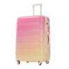 Hardshell Luggage Sets 3 Piece Gradient Color Expandable Suitcase With Spinner Wheels And Tsa Lock Lightweight 20" 24" 28" Available - Pink / Yellow - Image 4