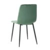 Indoor Velvet Dining Chair, Modern Kitchen Dining Chair With Cushion Back, Upholstered Side Chair With Black Coated Metal Legs, Family Kitchen Dining Room And Living Room (Set of 4) - Green - Image 7