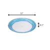 Designer Swirl 12" Acrylic Dinner Plates (Set of 4) Unbreakable Plates Bpa Free And Dishwasher Safe - Blue - Image 6