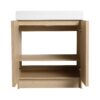 Contemporary 30" Freestanding Bathroom Vanity With White Resin Sink & Soft Close Cabinet Doors - Oak - Image 17