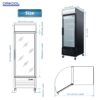 Glass Door Merchandiser Freezer 19.3 Cu.Ft Swing Door Commercial Reach-In Display Freezers With LED Top Panel Upright Freeze Storage - Black - Image 9