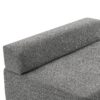 Loveseat Frame For Oversized Modular U Shaped Sectional Floor Couch Convertible Compressed Couch, Spacious Foam Filled Sofa - Gray - Image 4