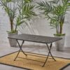 Saffron - Outdoor Rectangle Folding Dining Table - Brown Multi - Image 7