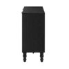 Modern TV Stand, Entertainment Center Media Console With 2 Spacious Storage Space, Solid Wood Legs And Anti-Tip Device For Living Room, Up To 43" - Black - Image 16