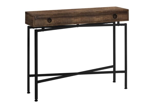 Accent Console Table For Entryway, Storage Drawer, Contemporary & Modern - Brown