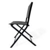 3 Piece Patio Bistro Set, Patio Set Of Foldable Patio Table And Chairs, Outdoor Patio Furniture Sets - Black - Image 3
