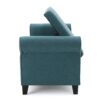 Hayes - Contemporary Armed Storage Bench With Rolled Arms - Teal - Image 11