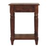 Turned Legs 1 Drawer Side Table - Brown - Image 9