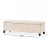 Glouster - Contemporary Storage Ottoman - Light Beige - Image 3