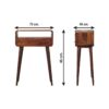 Nordic Style One Drawer & One Open Slot Console Table - Brown - Image 8